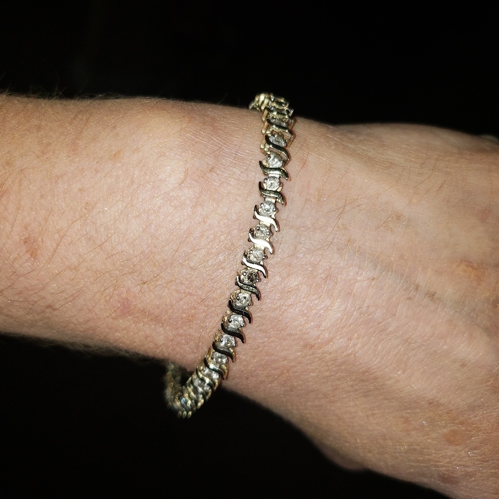 Real diamond tennis bracelet